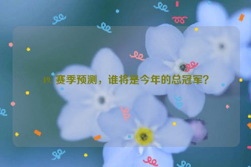 49. 赛季预测，谁将是今年的总冠军？